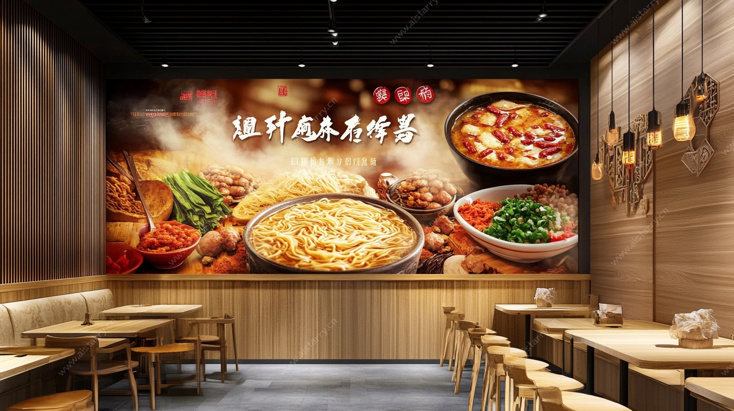 面馆餐厅内景展示