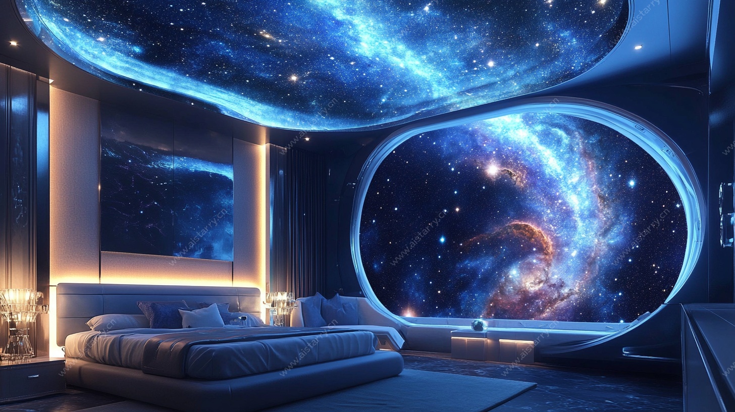 梦幻星空主题卧室设计
