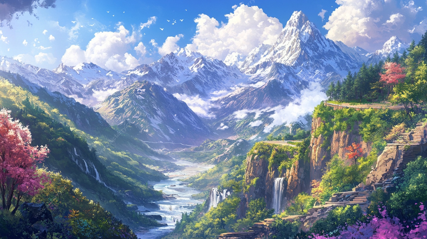 梦幻山水风景图