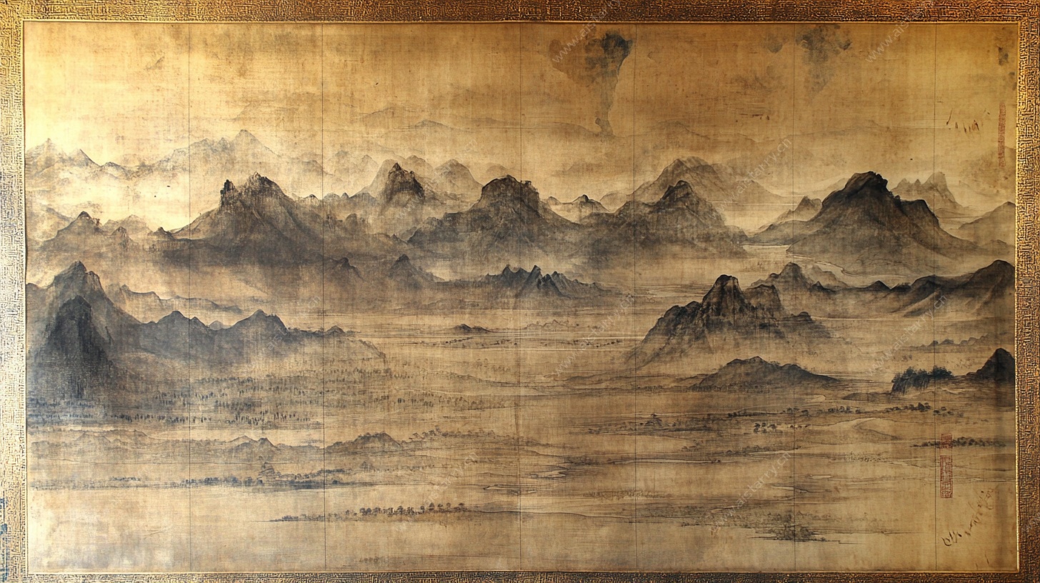 水墨山水古画