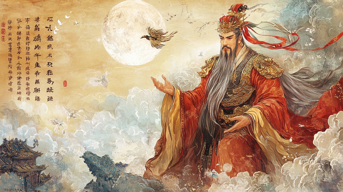 仙风道骨的古代神祇形象