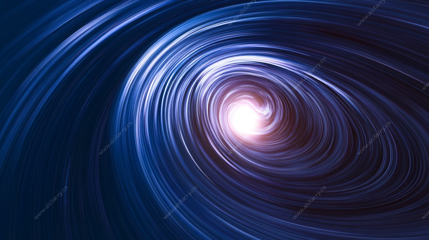 蓝色旋涡抽象背景图