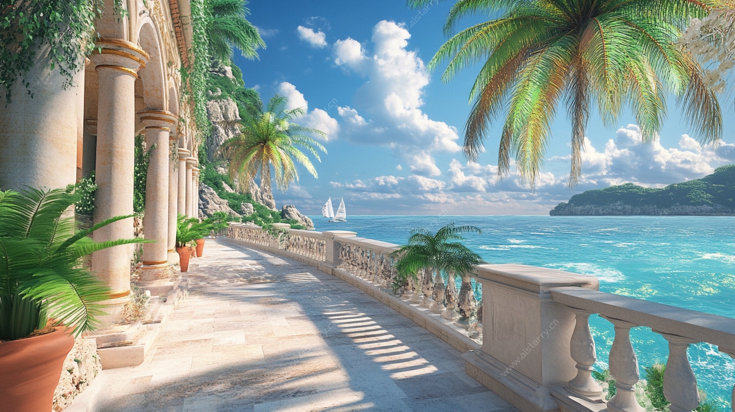 海滨奢华露台景观