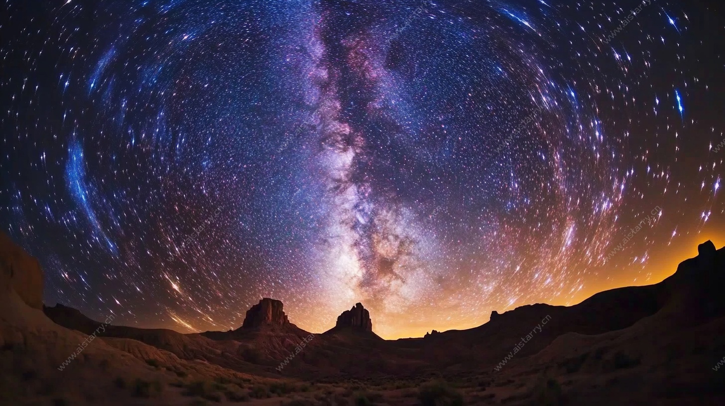 壮丽星空下的旷野奇观