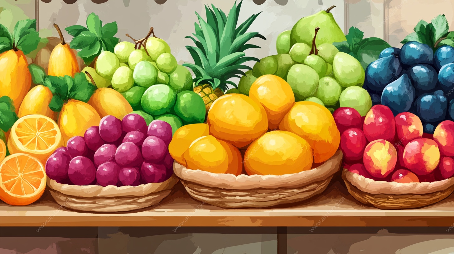 多彩水果篮 新鲜诱人