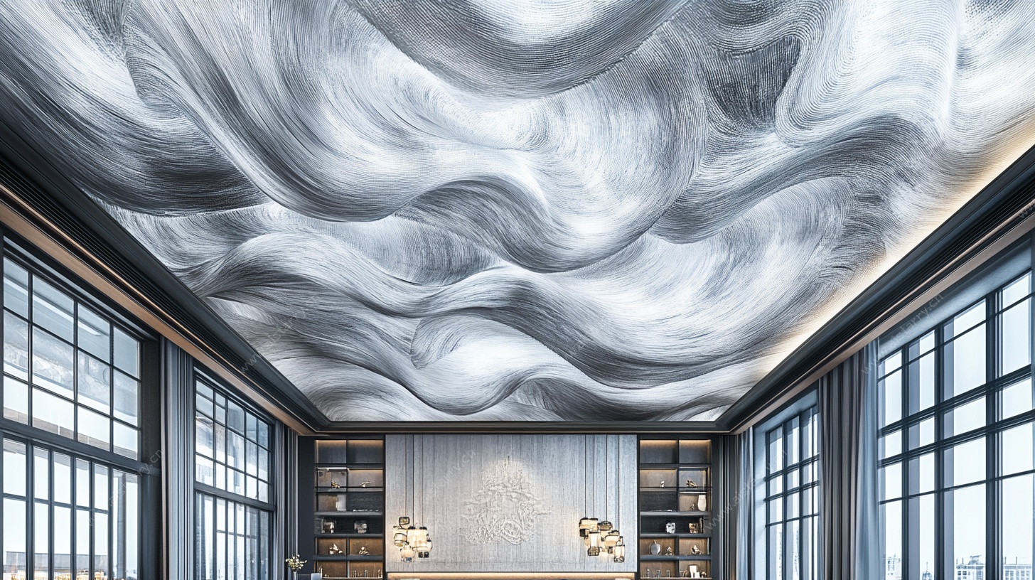 梦幻云纹天花板室内空间