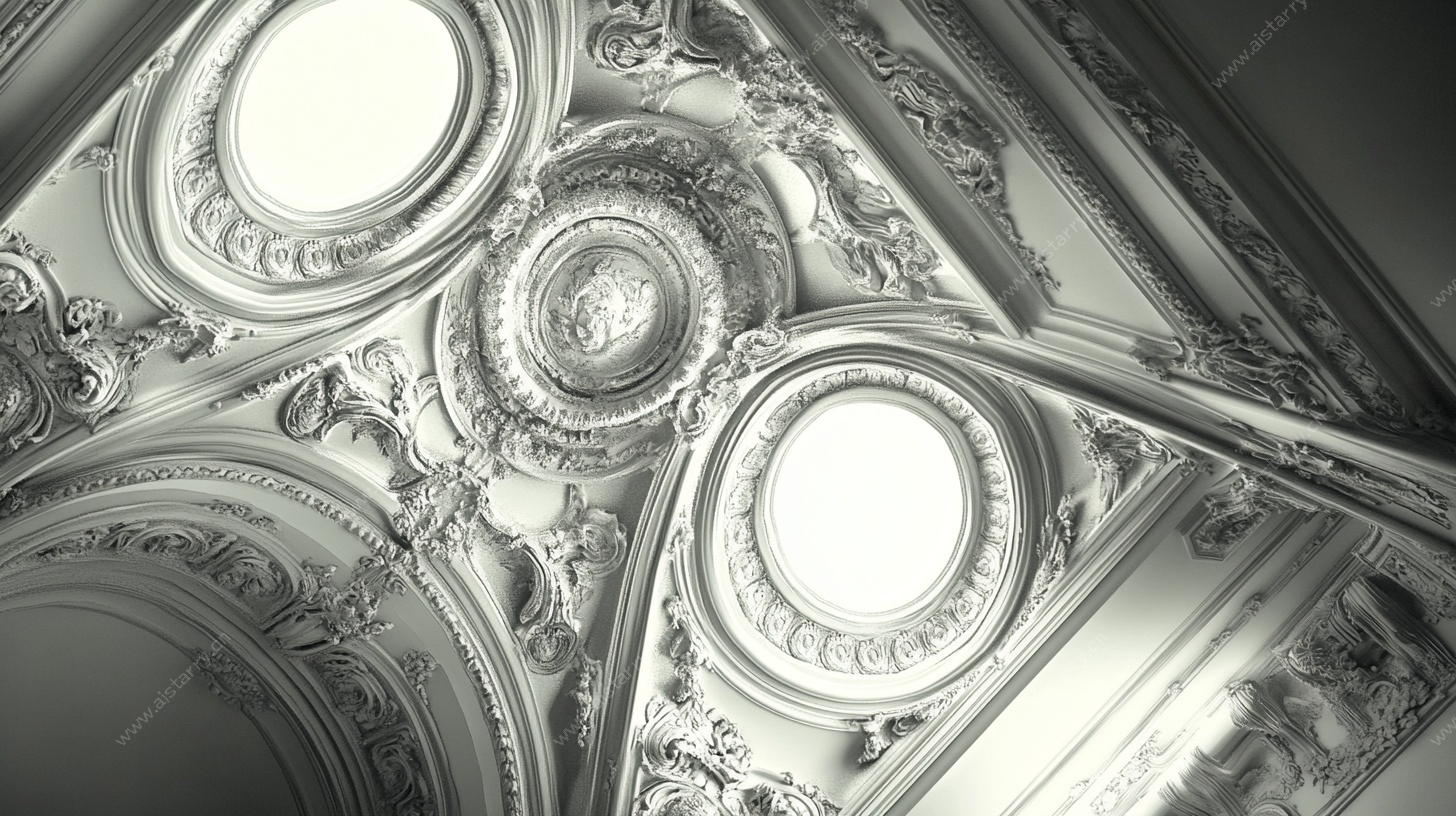 欧式奢华天花板艺术装饰