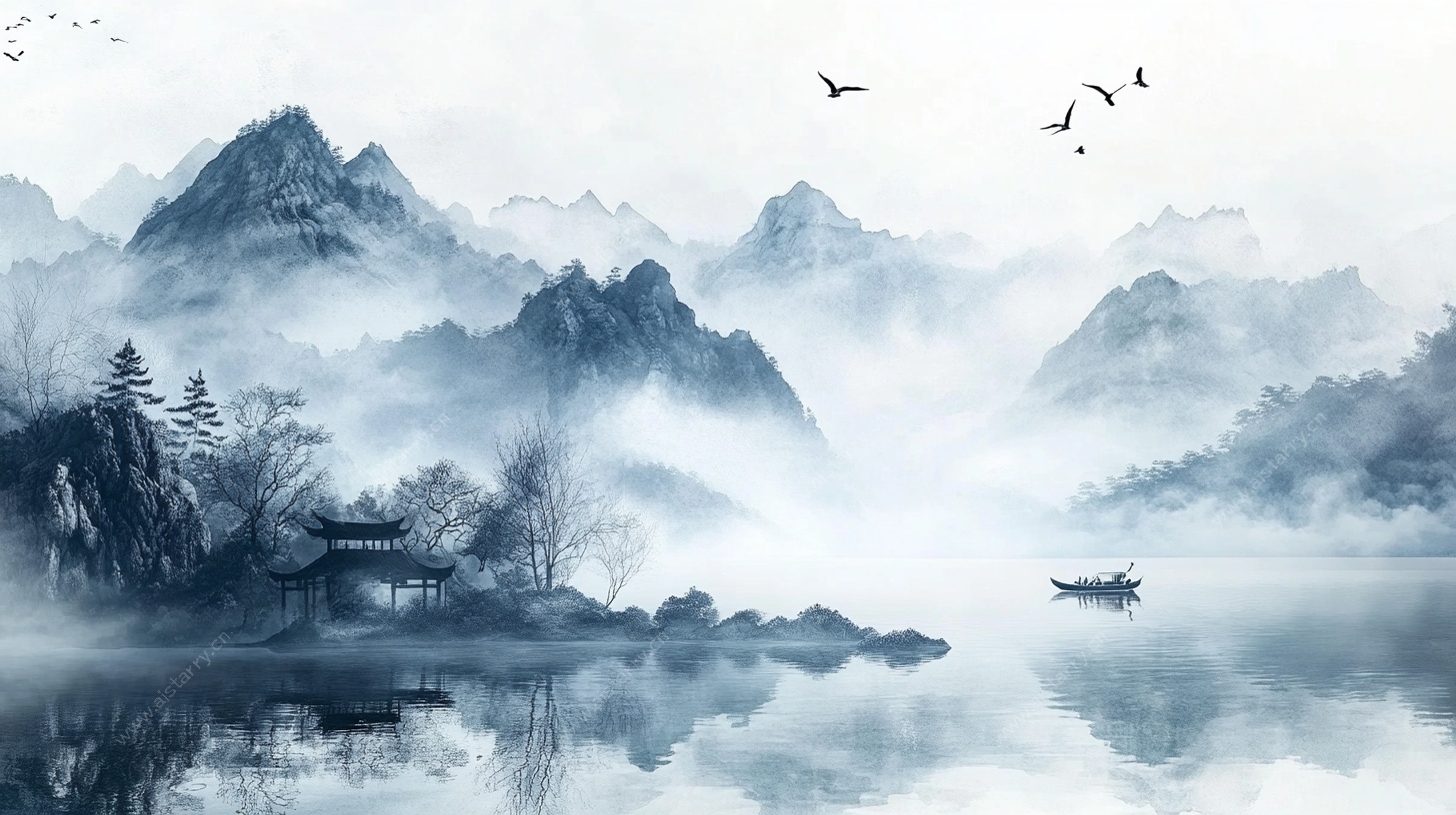 水墨山水意境图