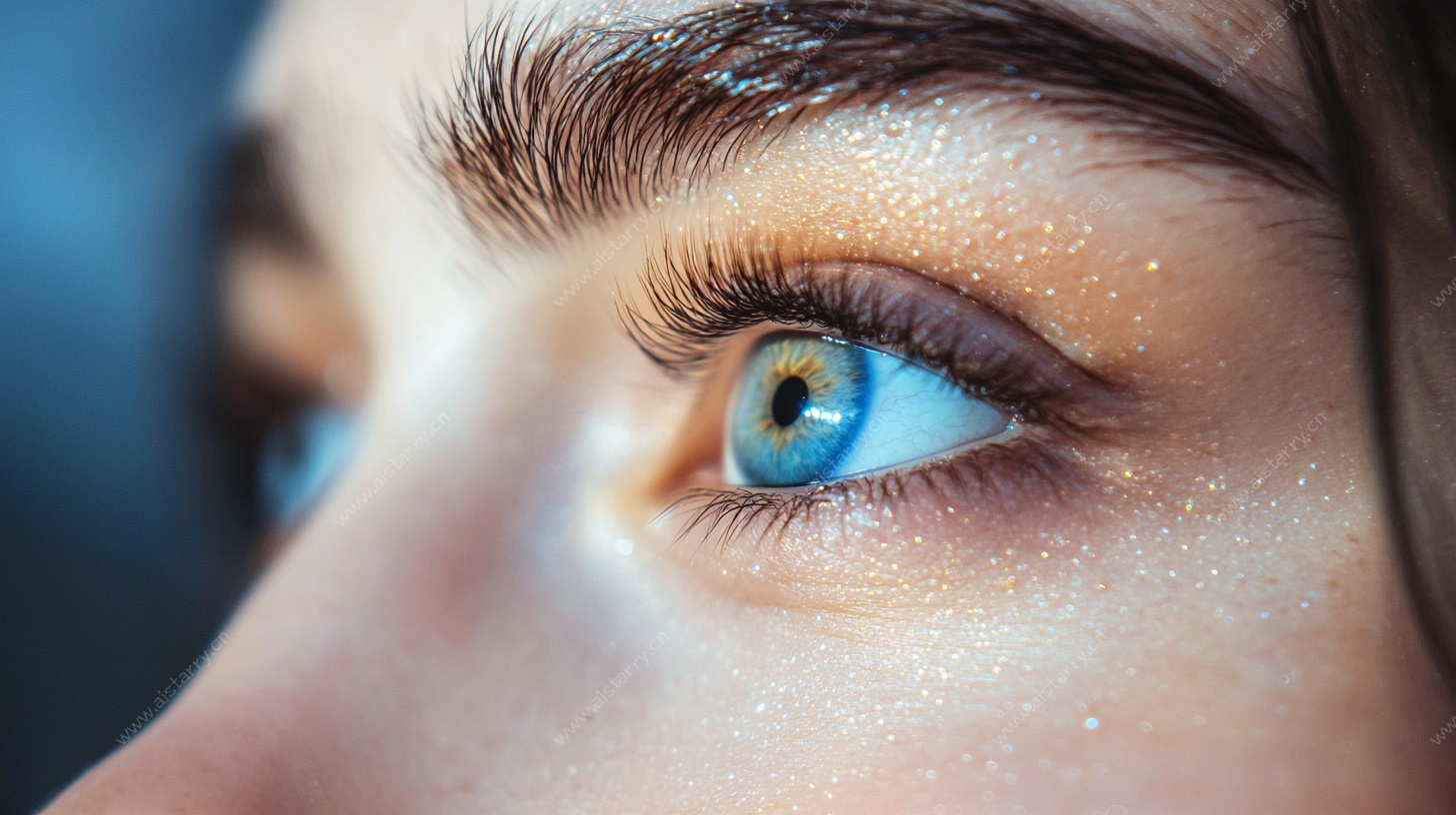 蓝眸特写 闪耀动人眼神