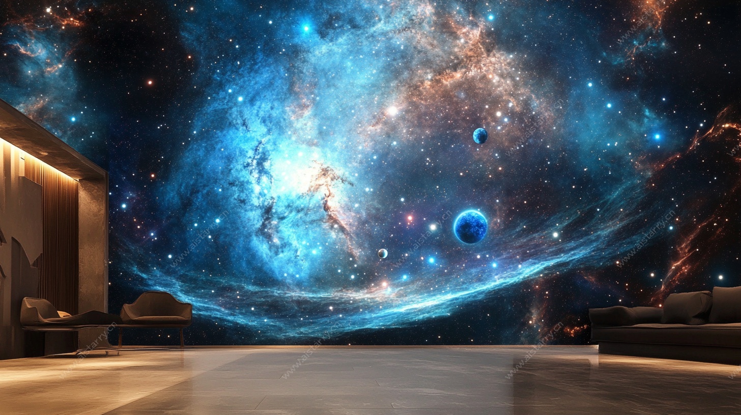 梦幻星空客厅背景墙
