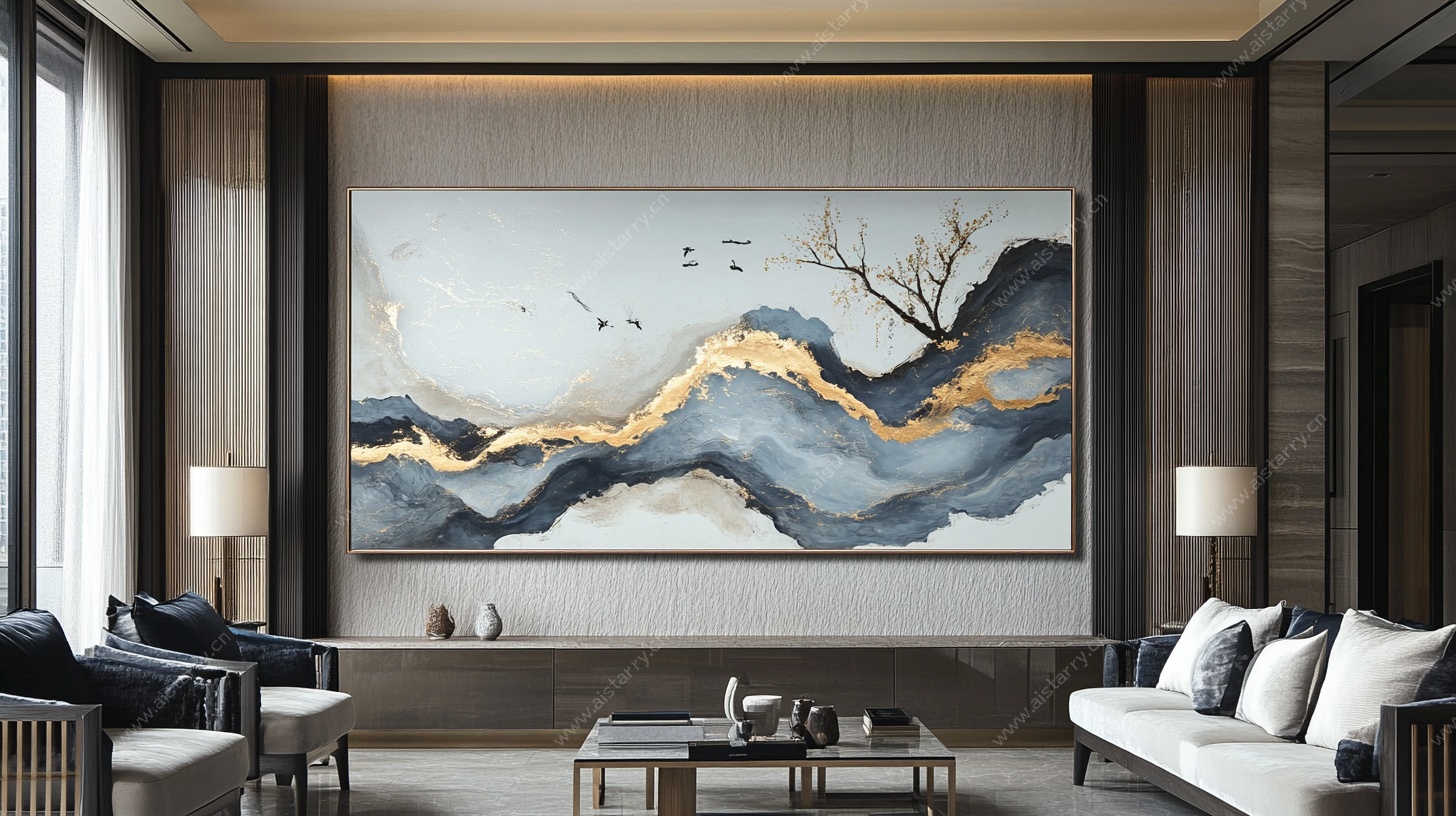 现代中式客厅艺术装饰画