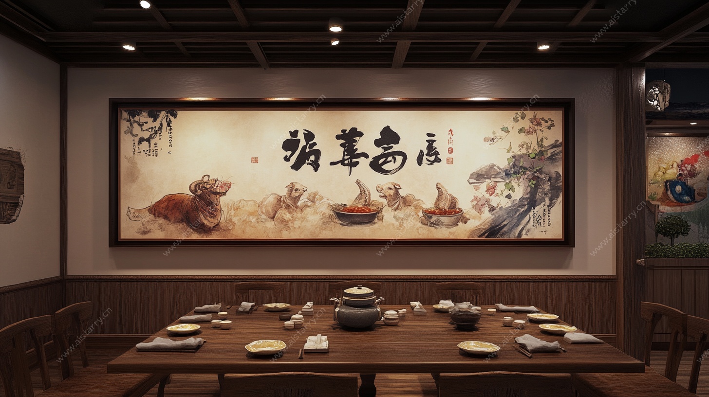 中式餐厅雅致用餐场景
