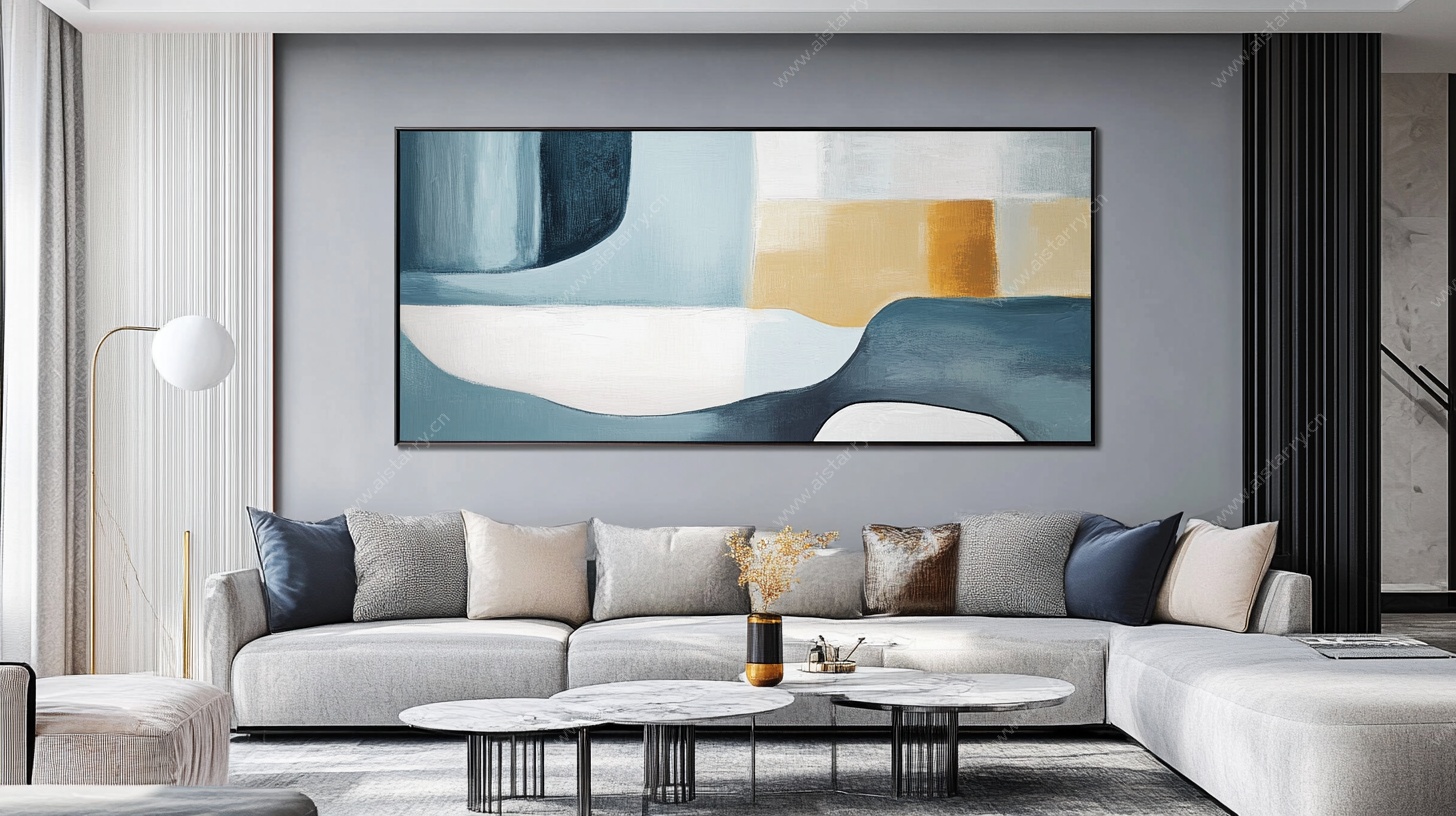 现代简约风客厅装饰画