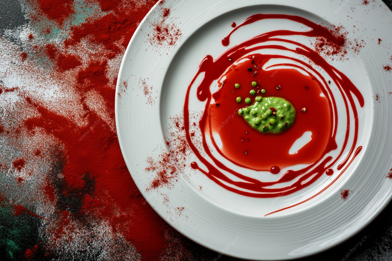 创意摆盘的精致美食