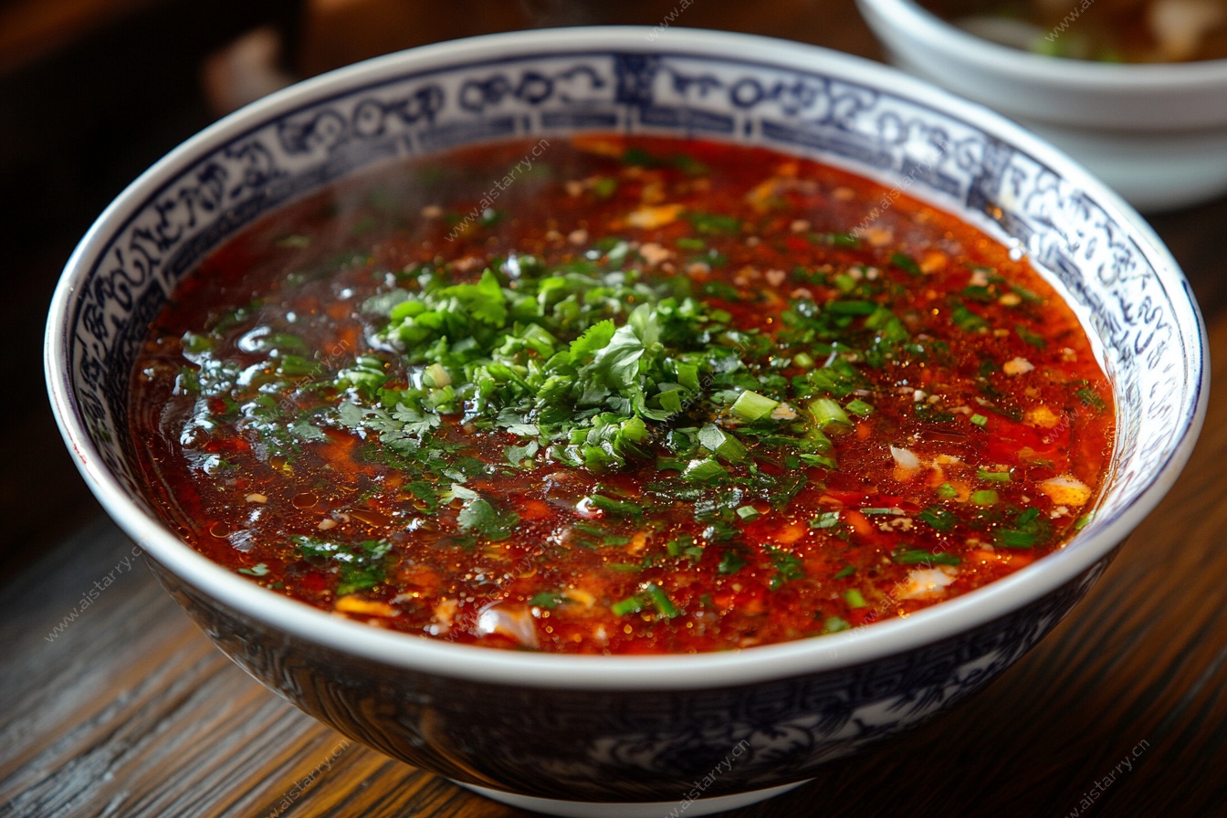 香辣可口的红油汤碗