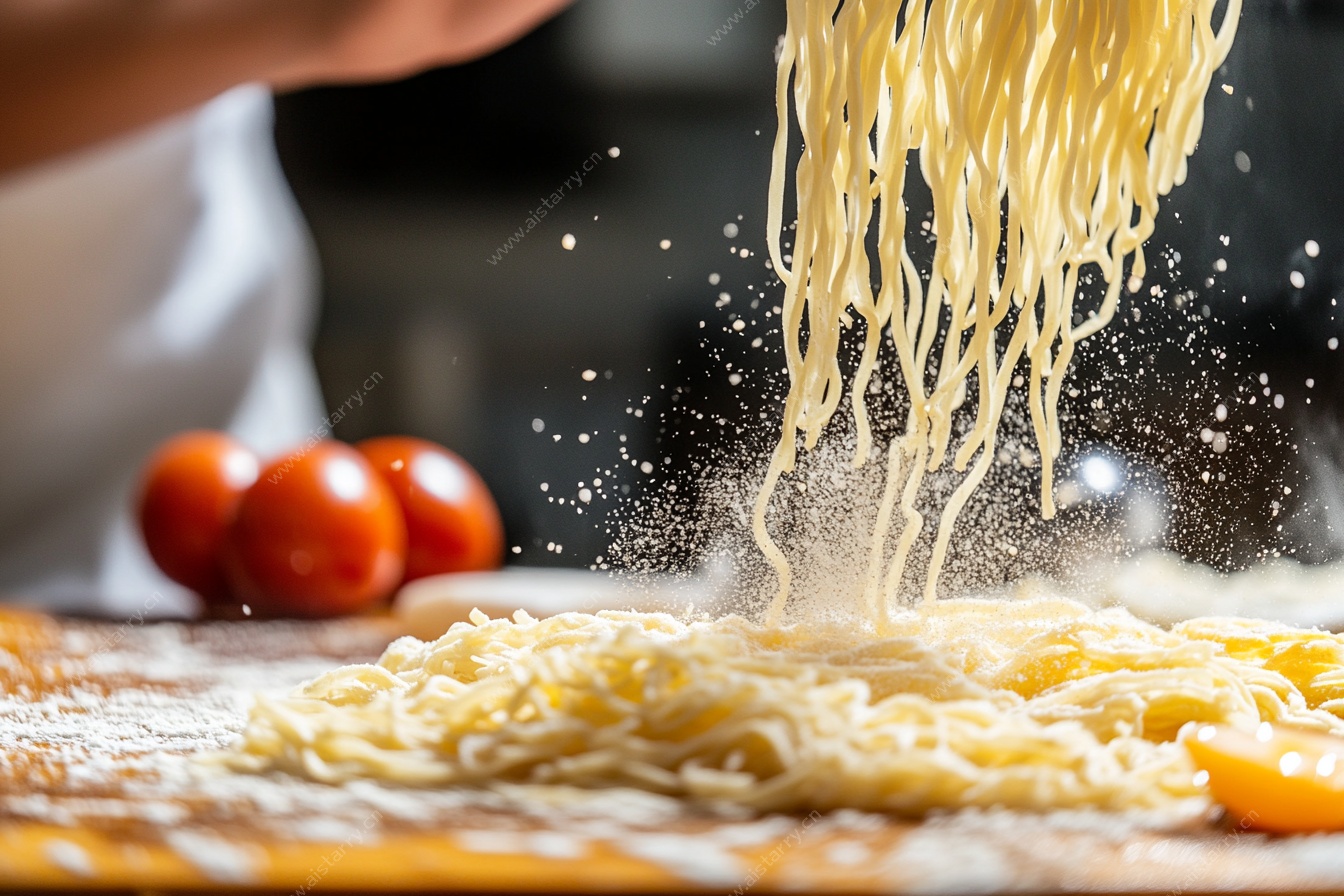 手工制作新鲜意大利面条