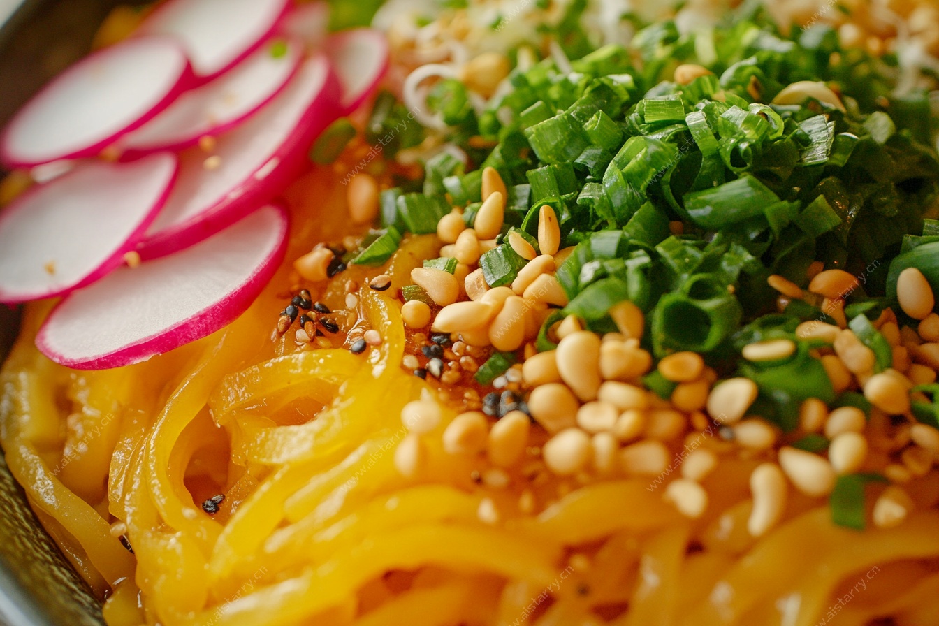 美味凉拌黄面条