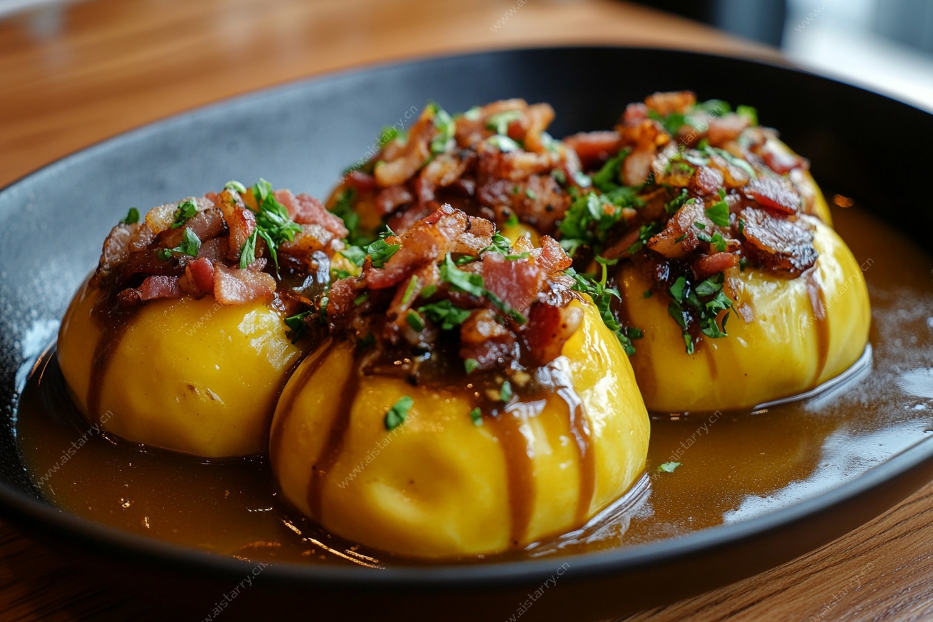 美味培根土豆泥摆盘精致