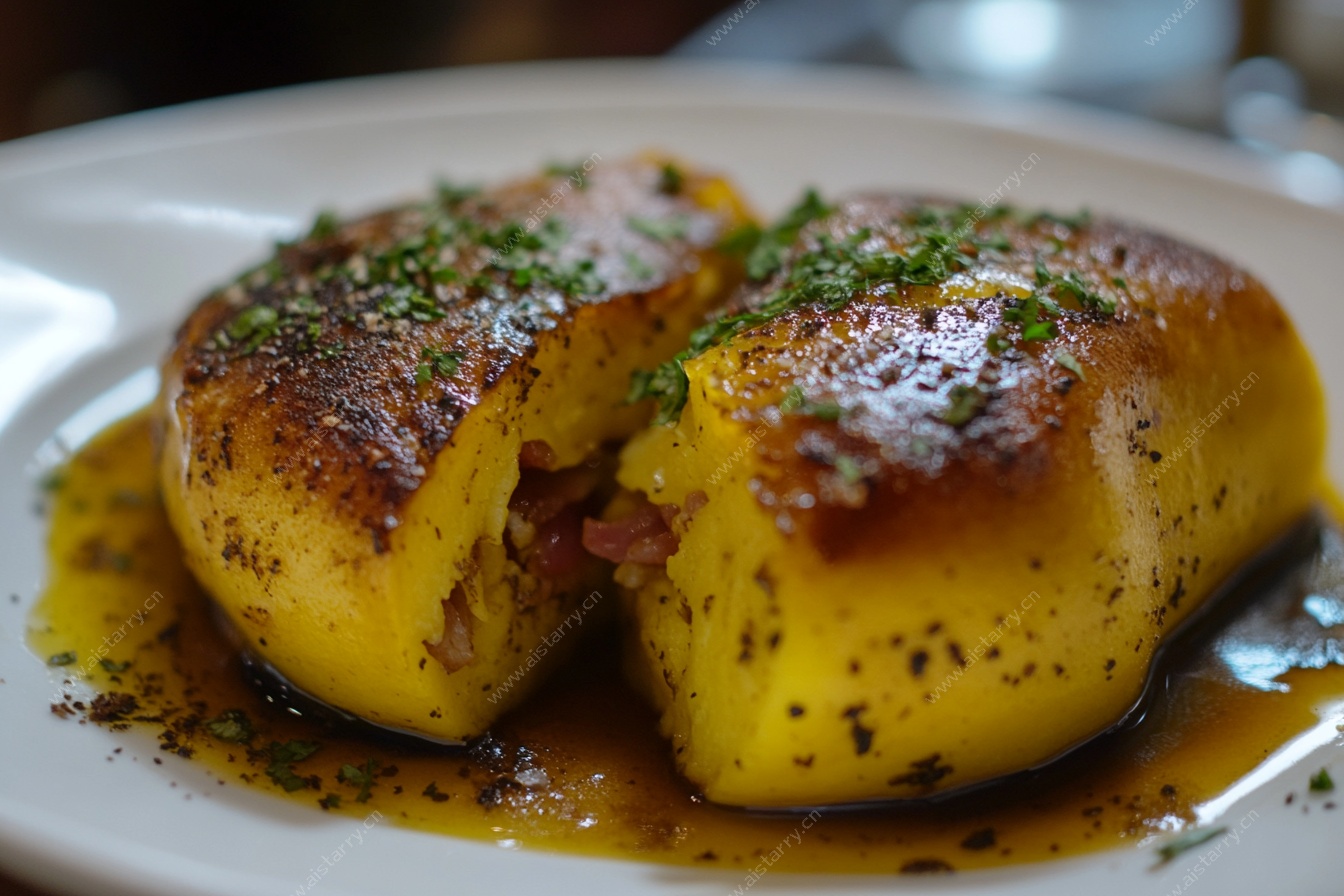 烤土豆配香草酱汁