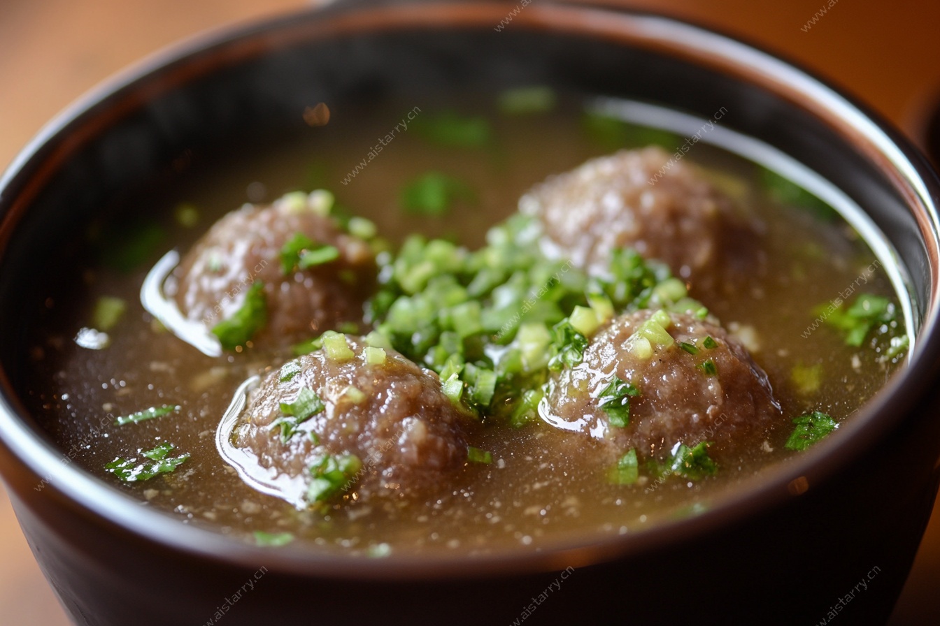 肉丸汤特写