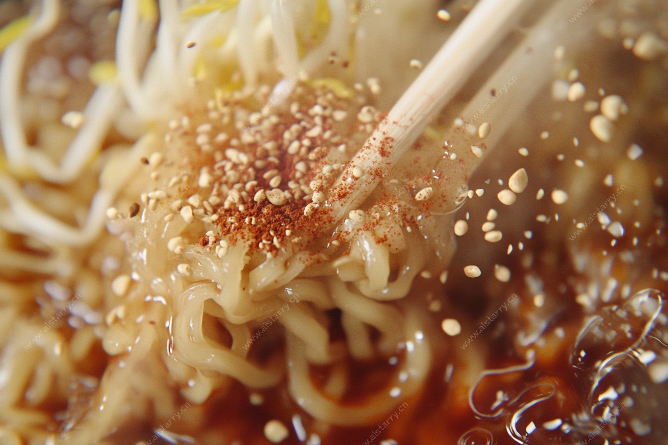 美味拉面特写