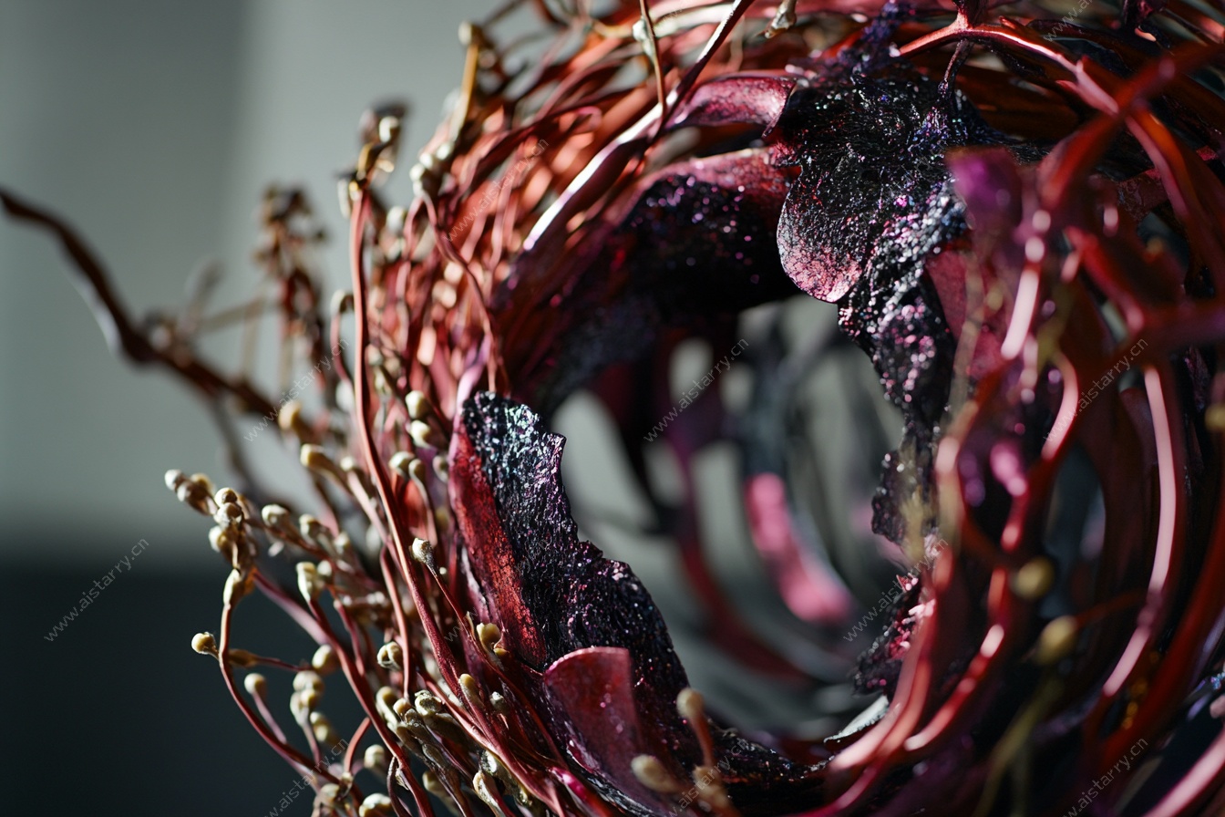 紫枝编织的独特艺术造型