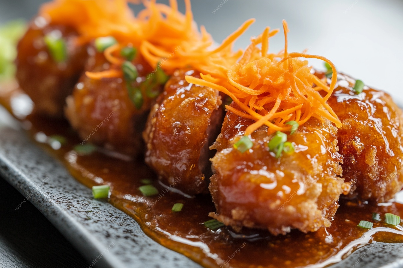 美味酱汁炸肉丸