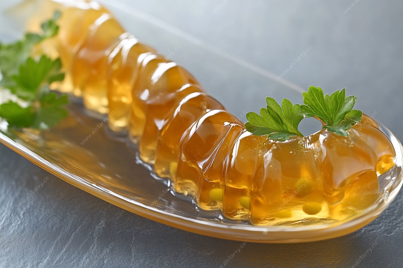 晶莹剔透的果冻状美食