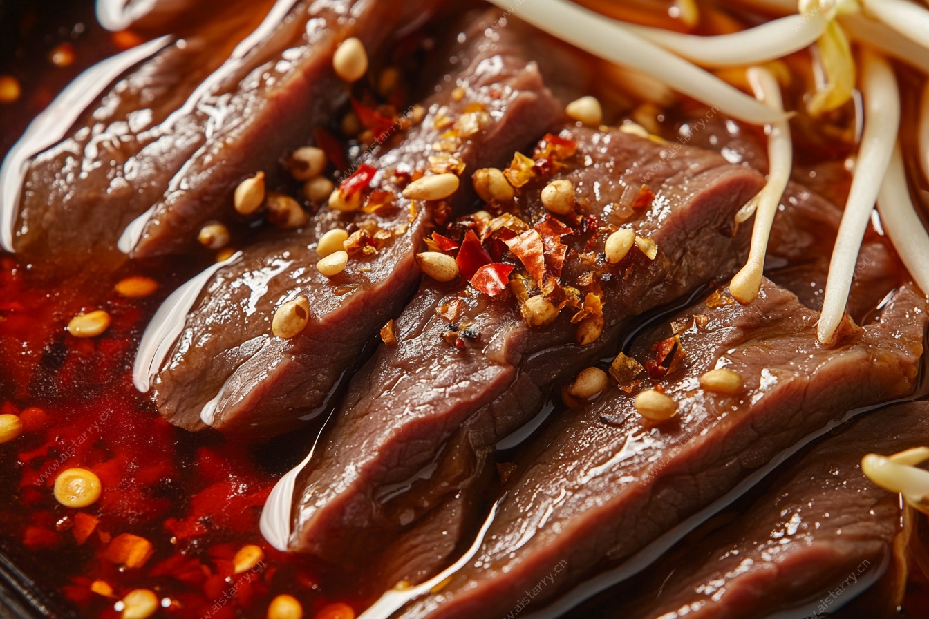 麻辣牛肉片 诱人美食特写