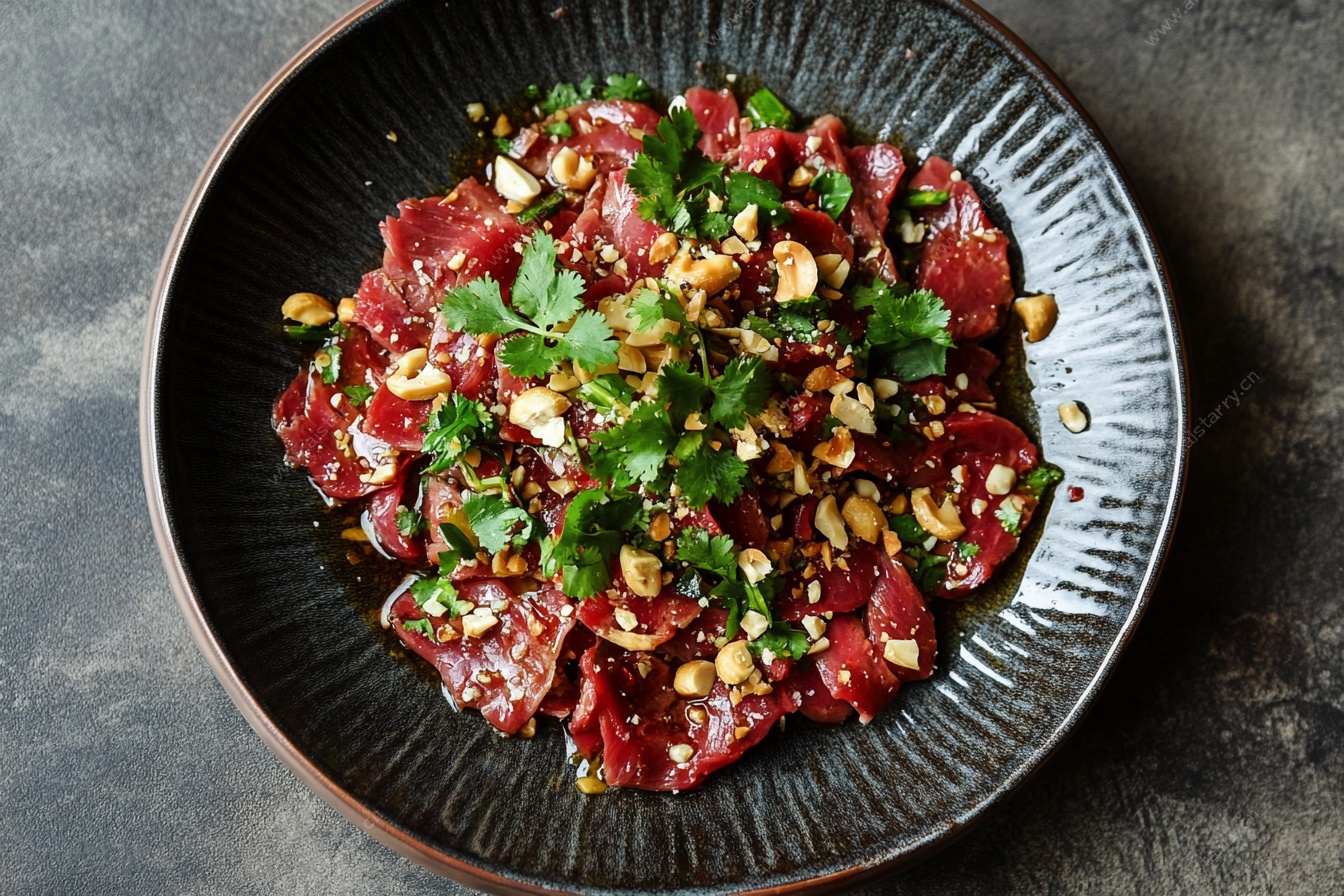 凉拌牛肉美食特写