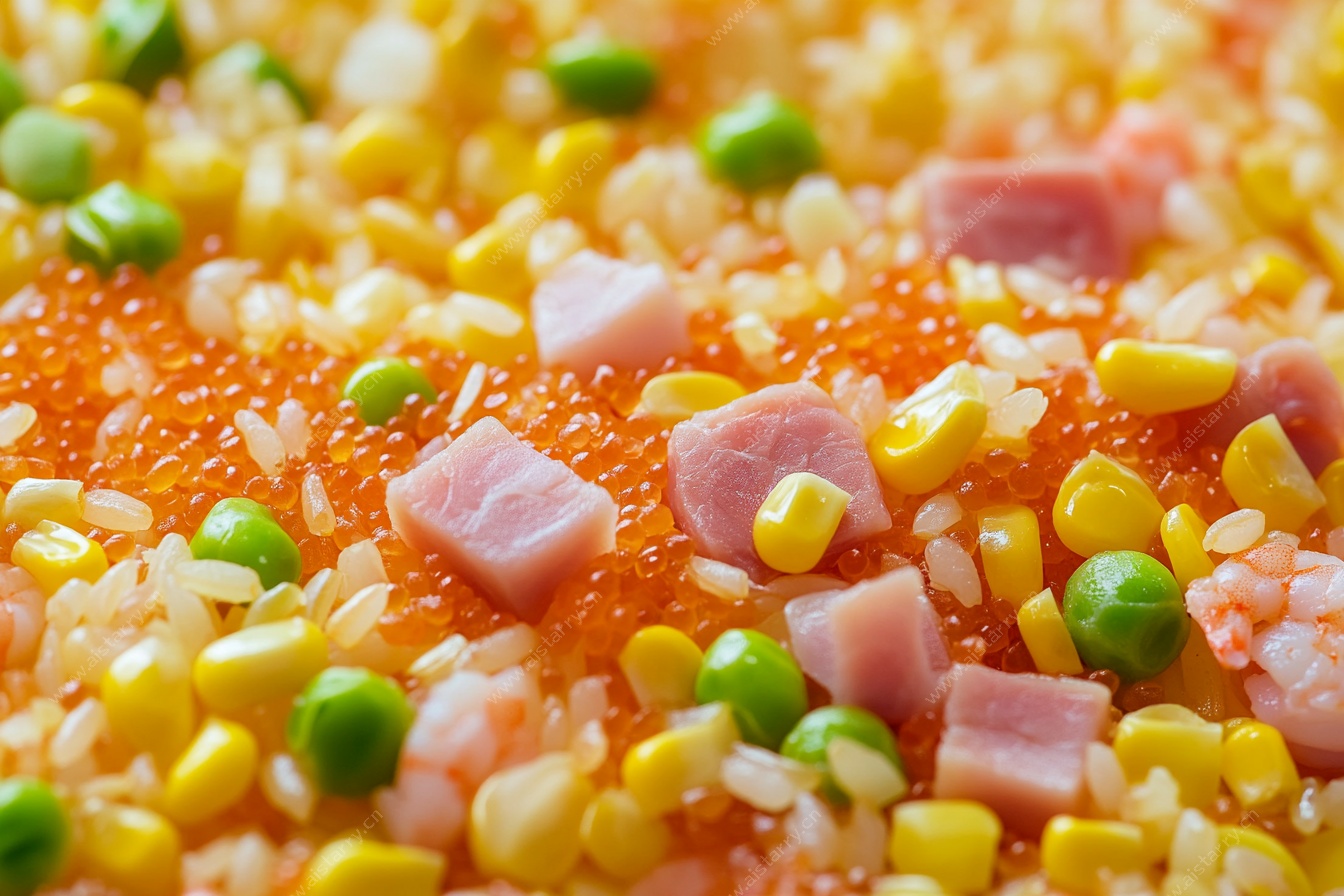 美味火腿玉米豌豆炒饭