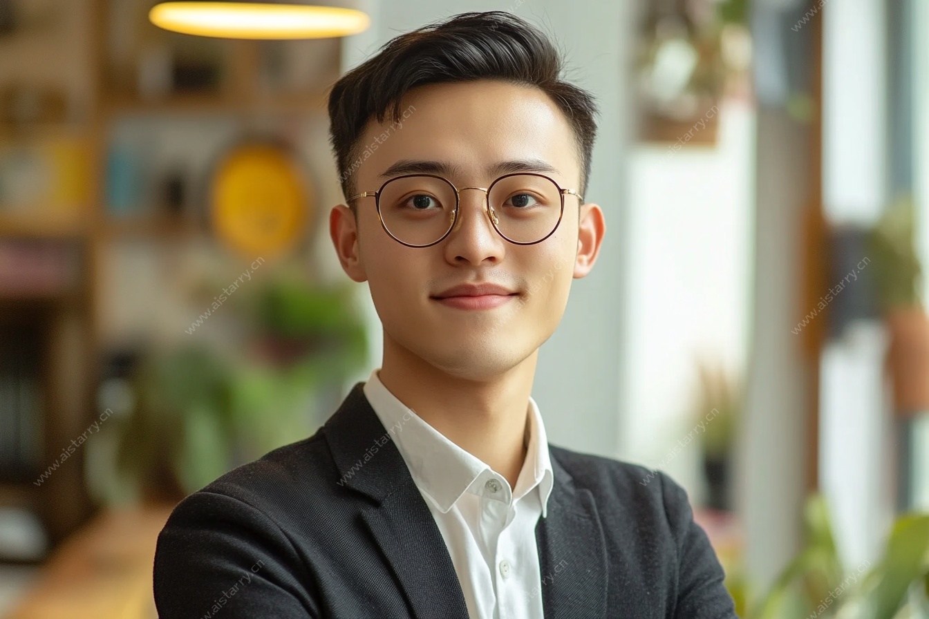 商务男士微笑自信肖像