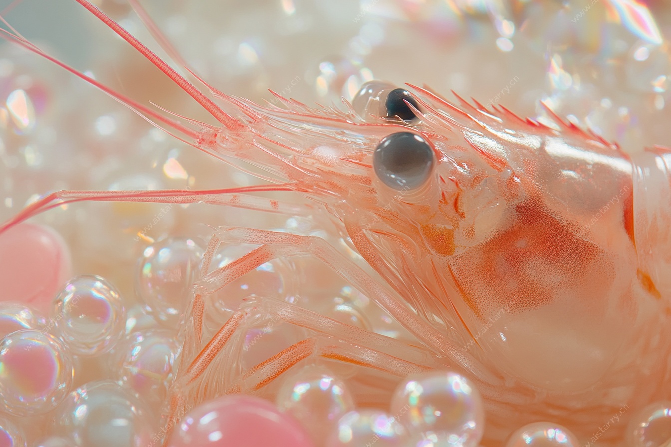 微距下的梦幻泡泡虾