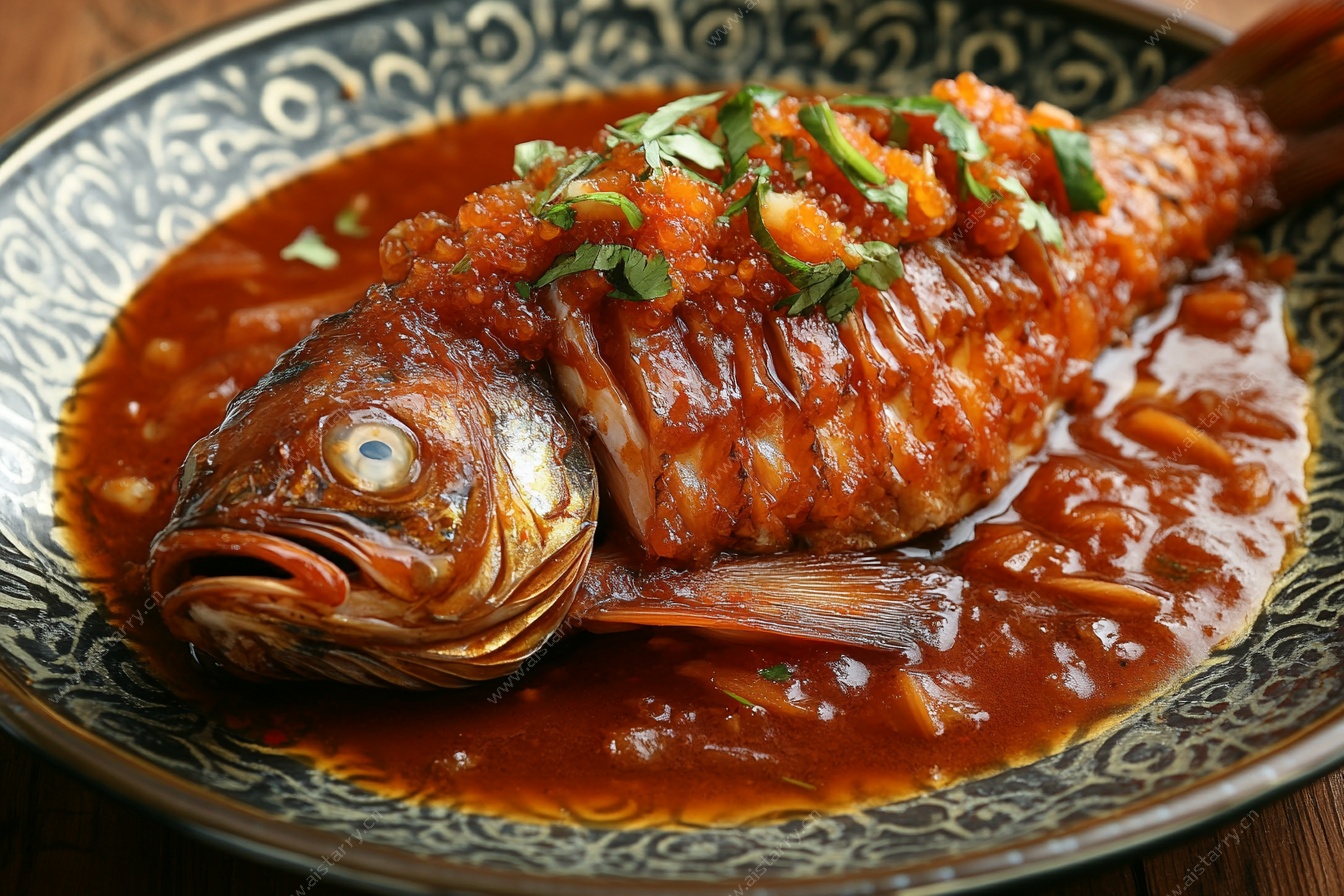 红烧鱼美味菜肴特写