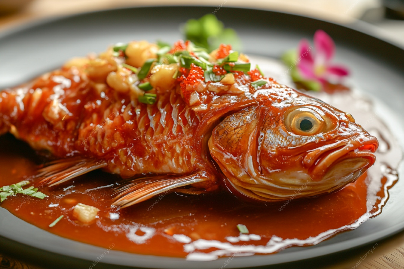 红烧全鱼美食特写