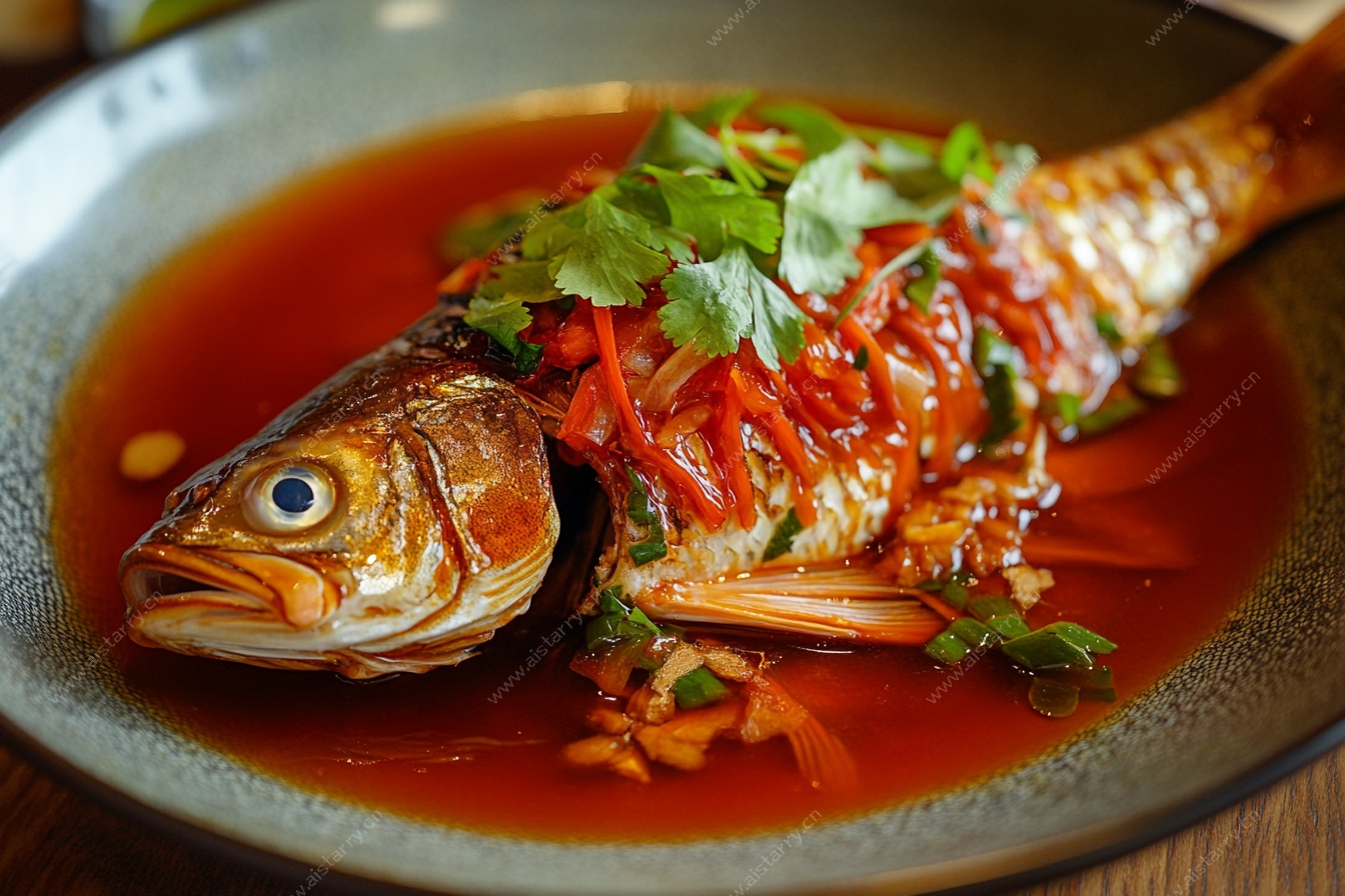 红烧金鲳鱼 色泽诱人