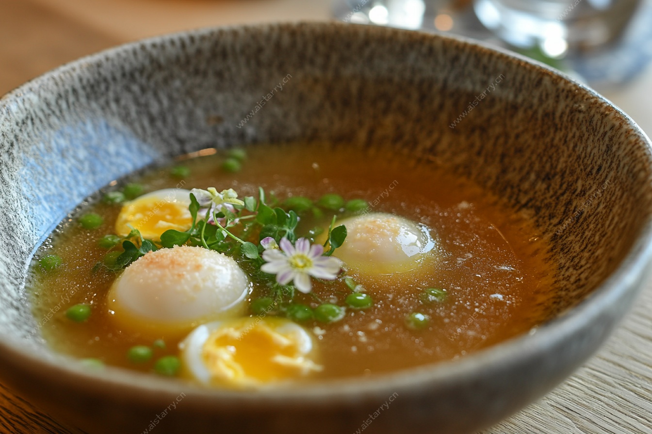 日式蛋花汤 碗中美味