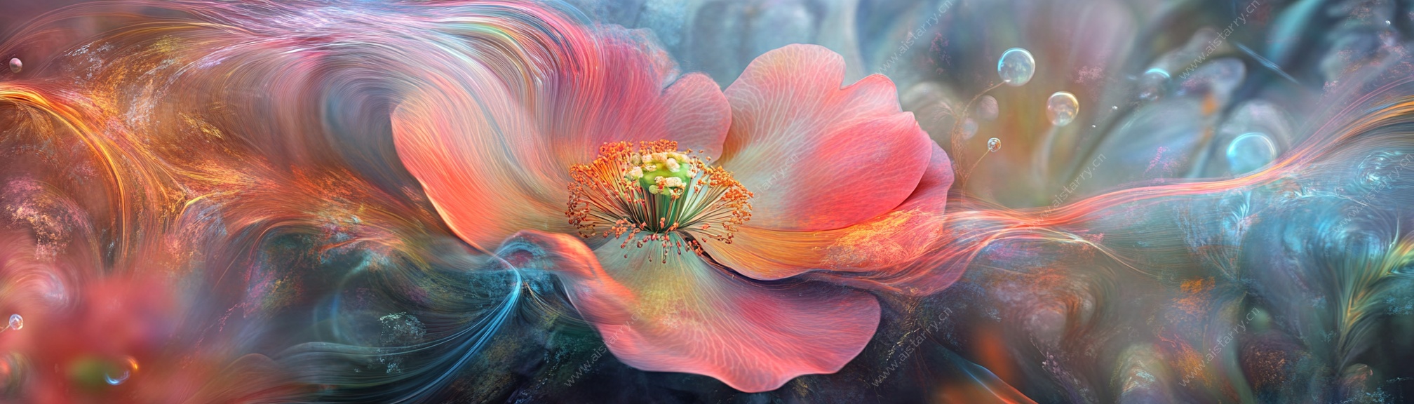 梦幻花朵艺术渲染图