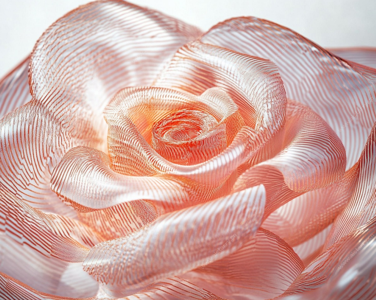 梦幻粉色玻璃玫瑰花