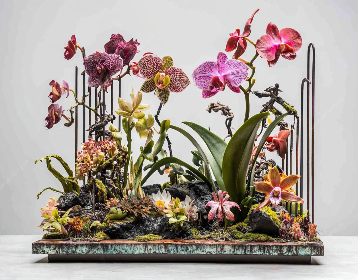 梦幻多彩兰花组合盆栽