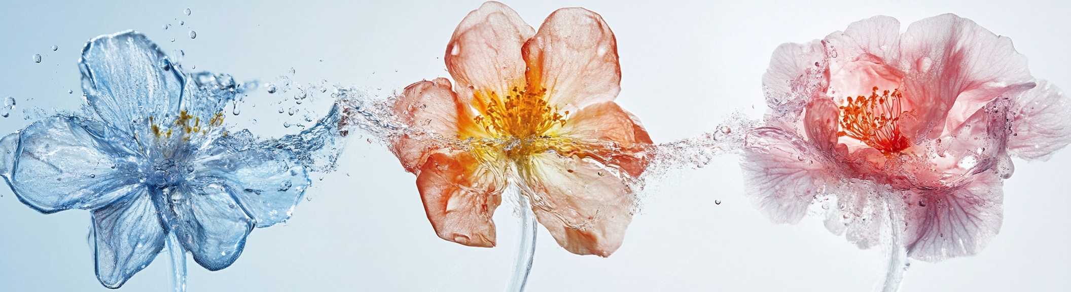 梦幻水花花卉艺术画面