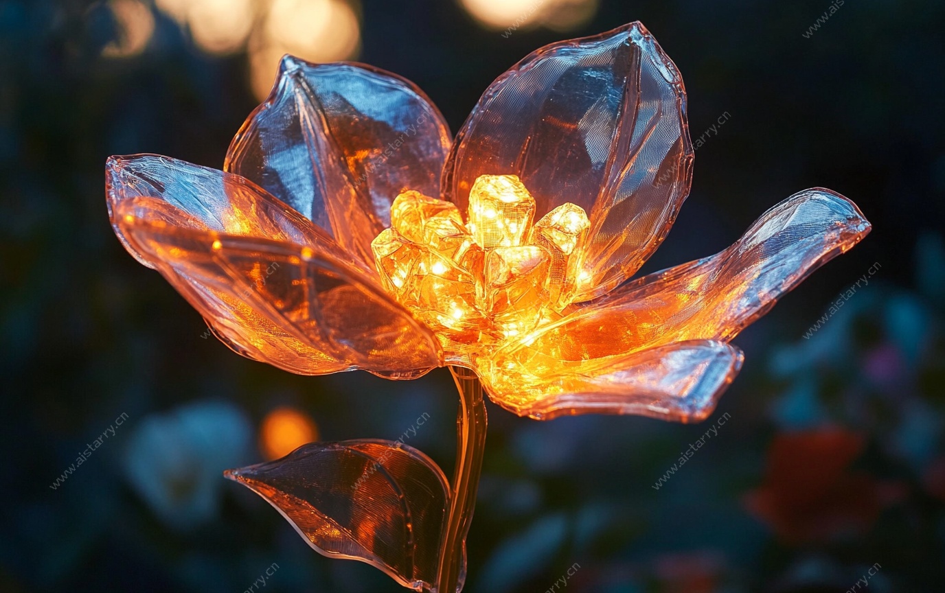 发光透明花朵梦幻图像