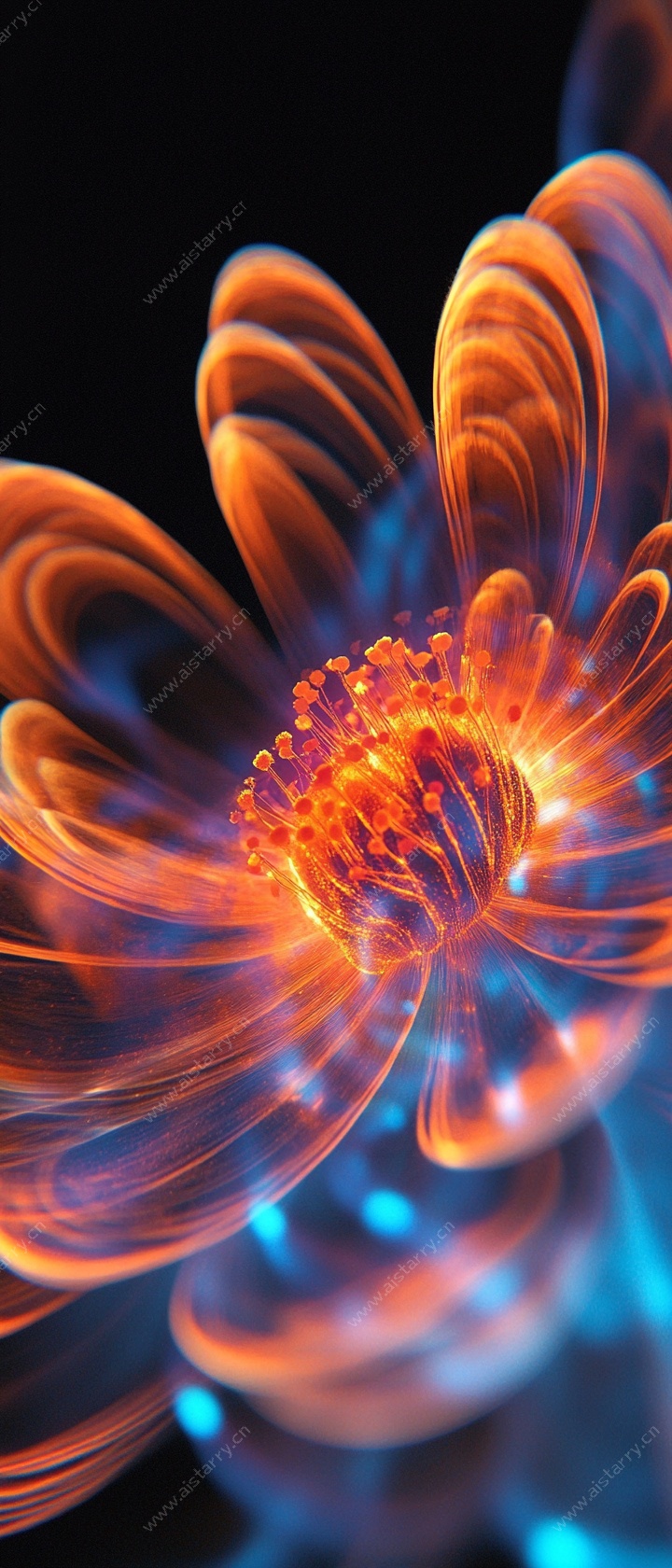 梦幻炫彩花朵抽象艺术图