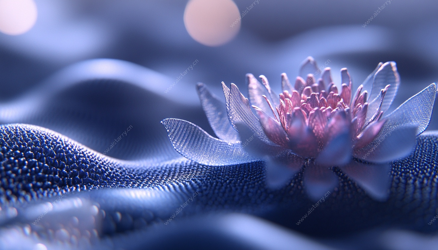 梦幻蓝调莲花微观图