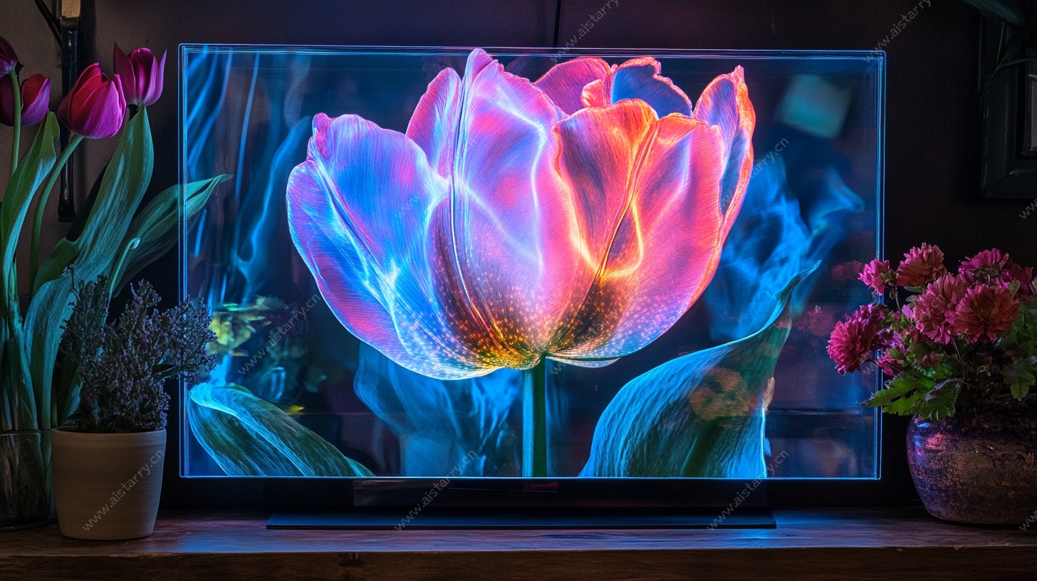 梦幻发光郁金香电视画面