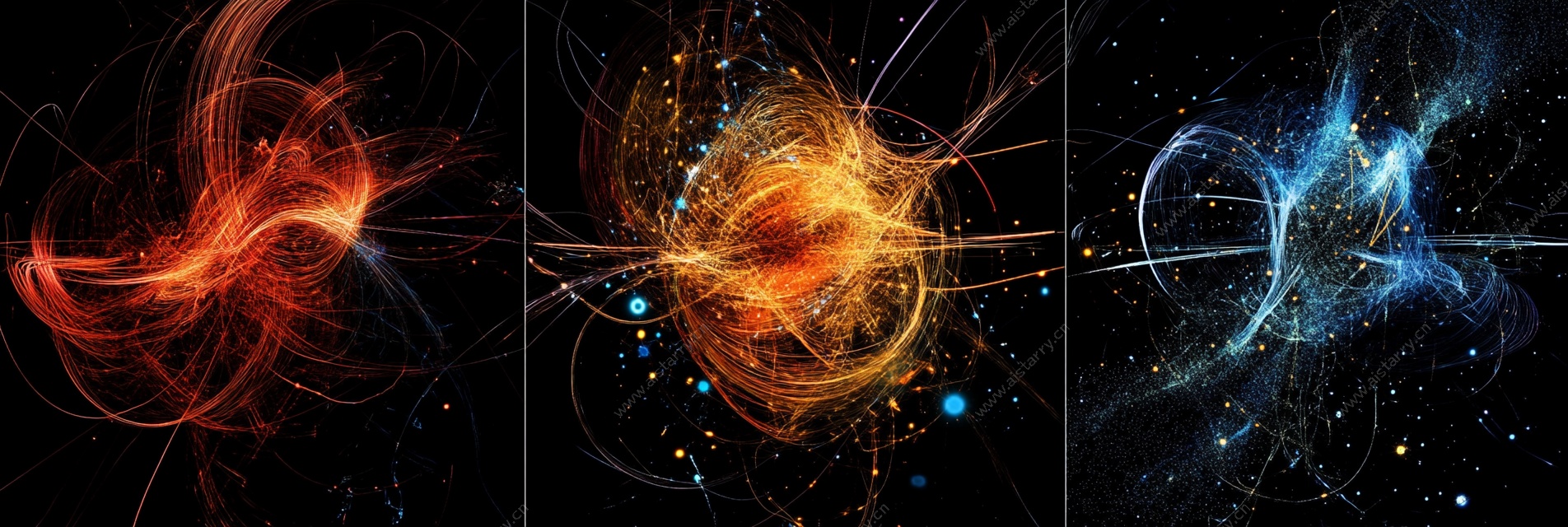 炫彩动感能量线条抽象画面