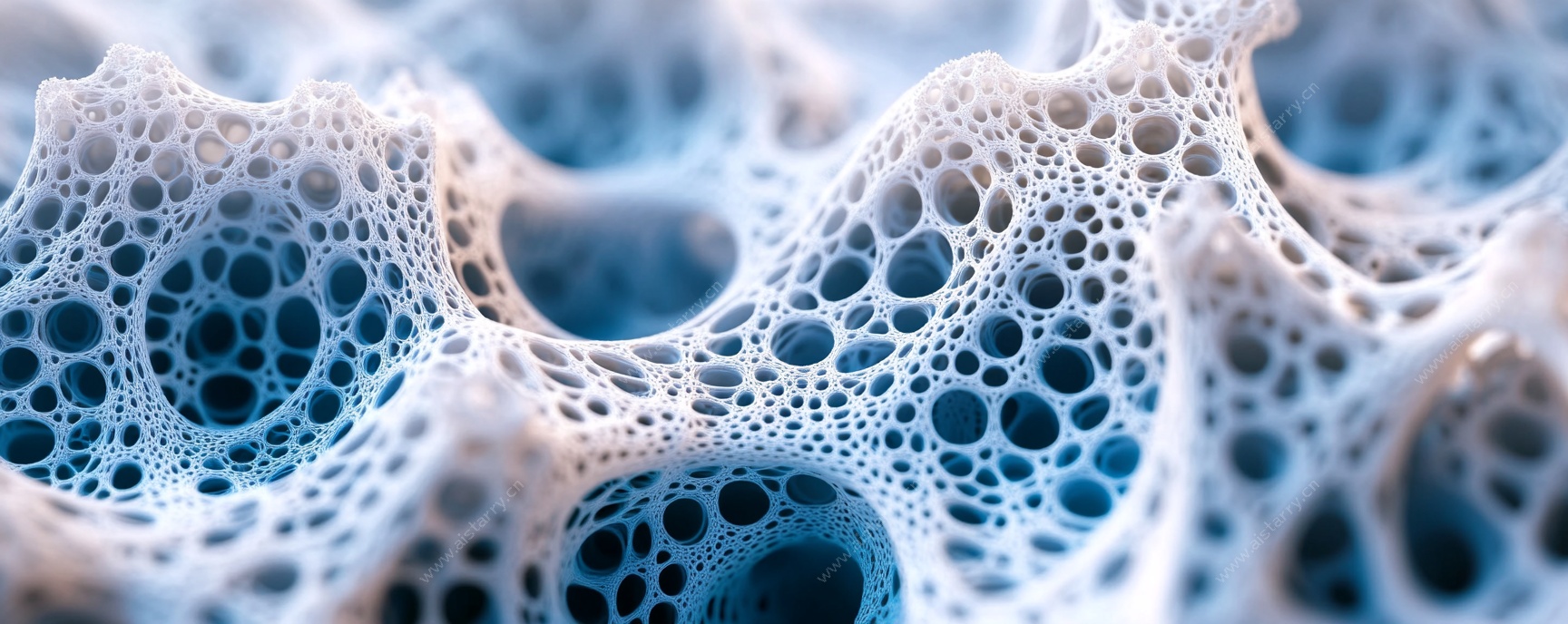 微观多孔结构特写