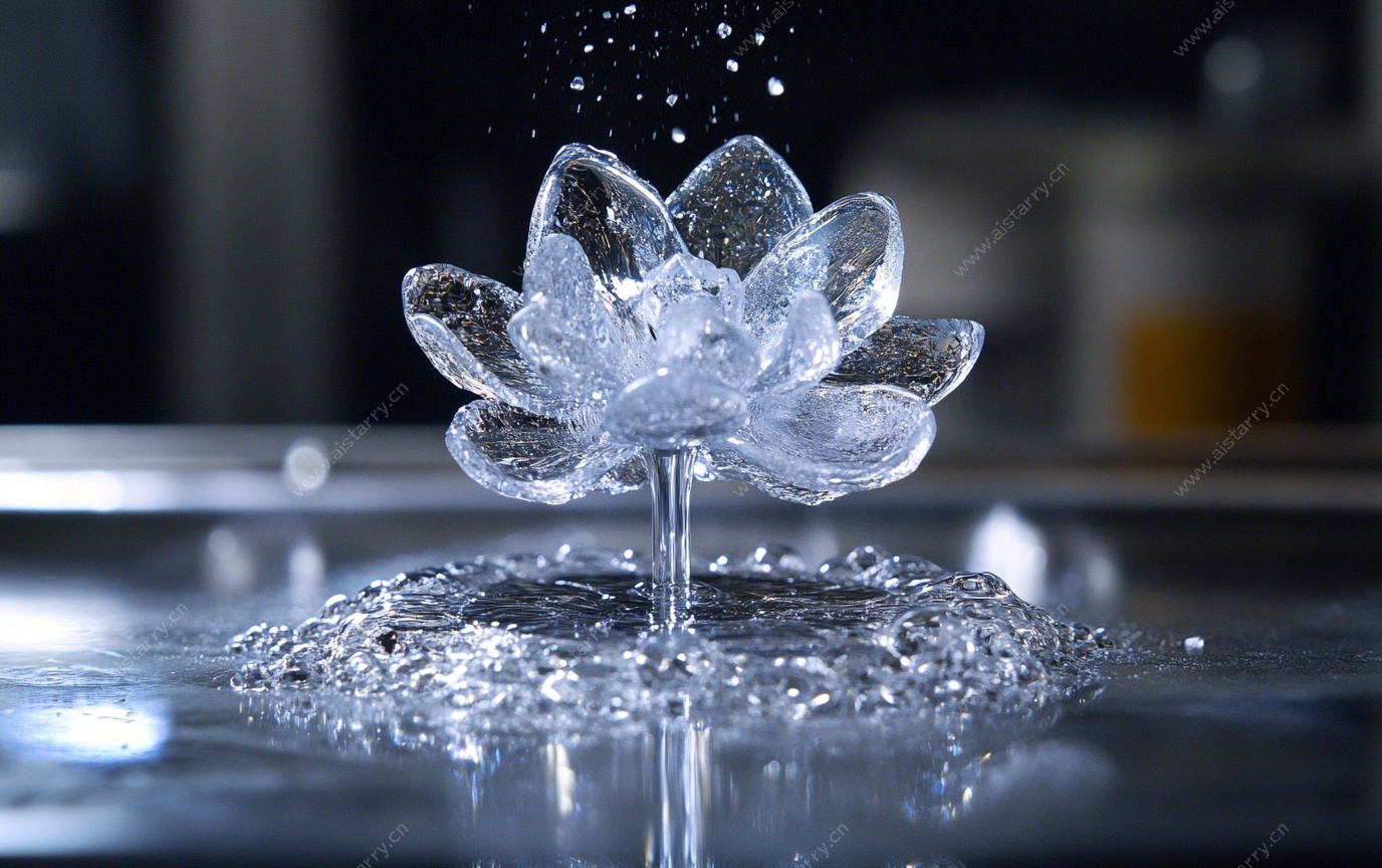 冰莲花瞬间绽放之美