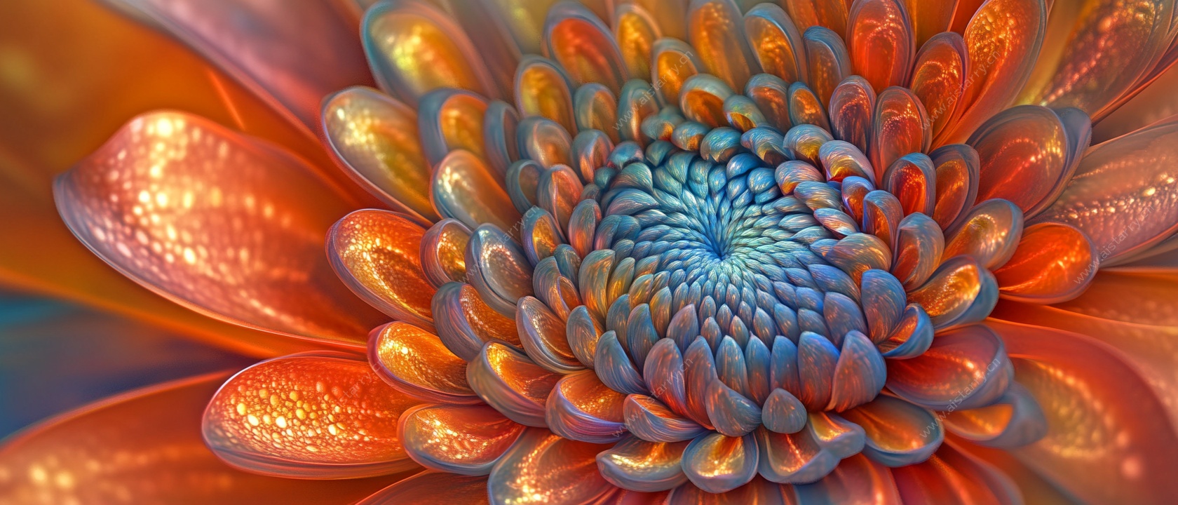 梦幻炫彩花朵特写