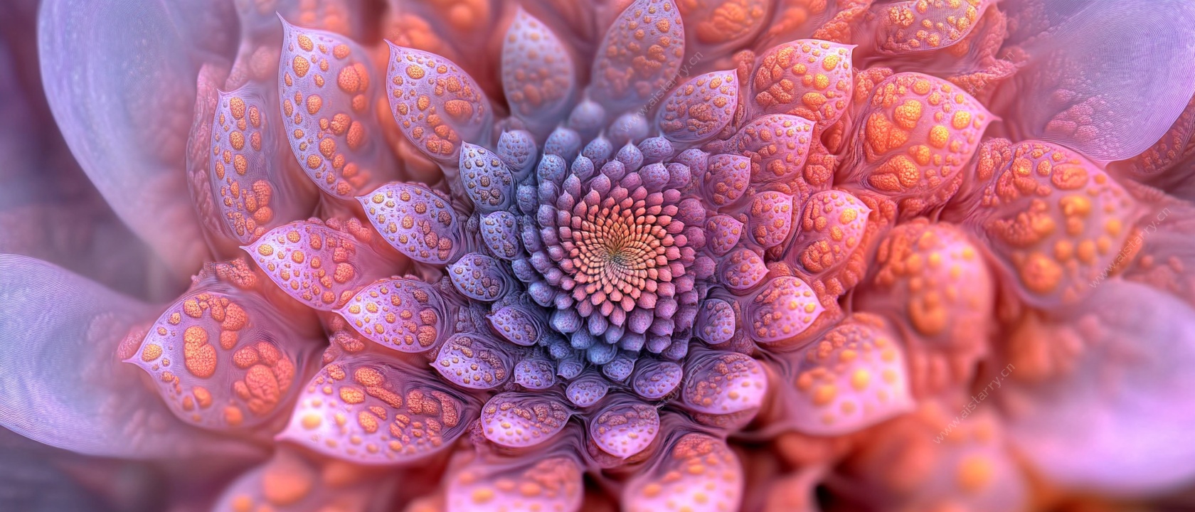 梦幻分形花朵图案